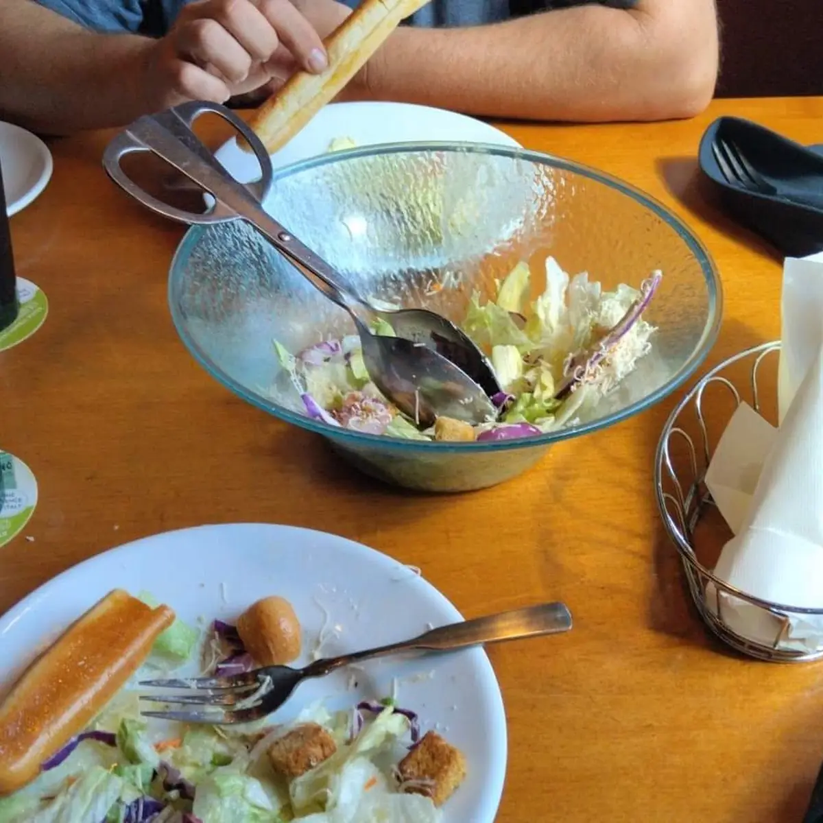 Salad and Bread Sticks