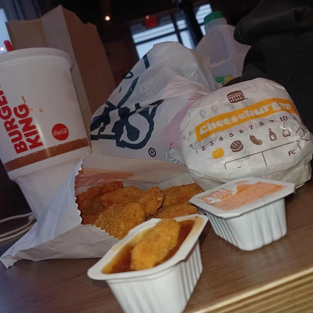 Chicken Nuggets and Cheeseburger