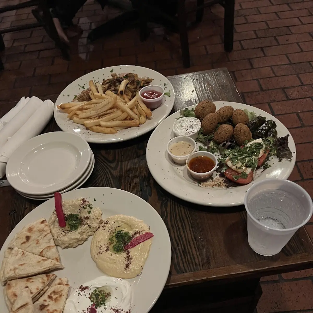 Garlic Mashed Potatoes Hummus Babaghanough Couscous