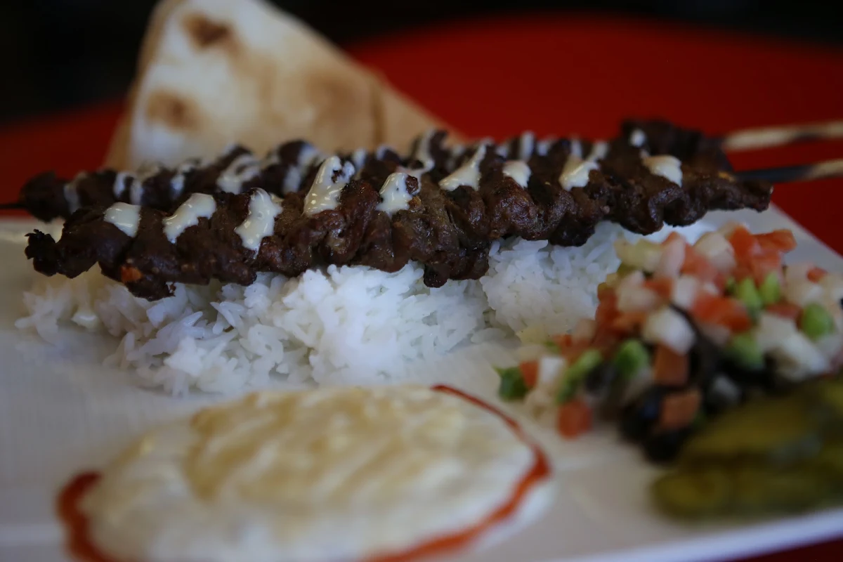 Beef Kabab Rice Platter