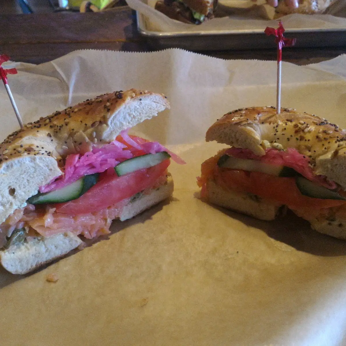 Salmon Lox and Bagel