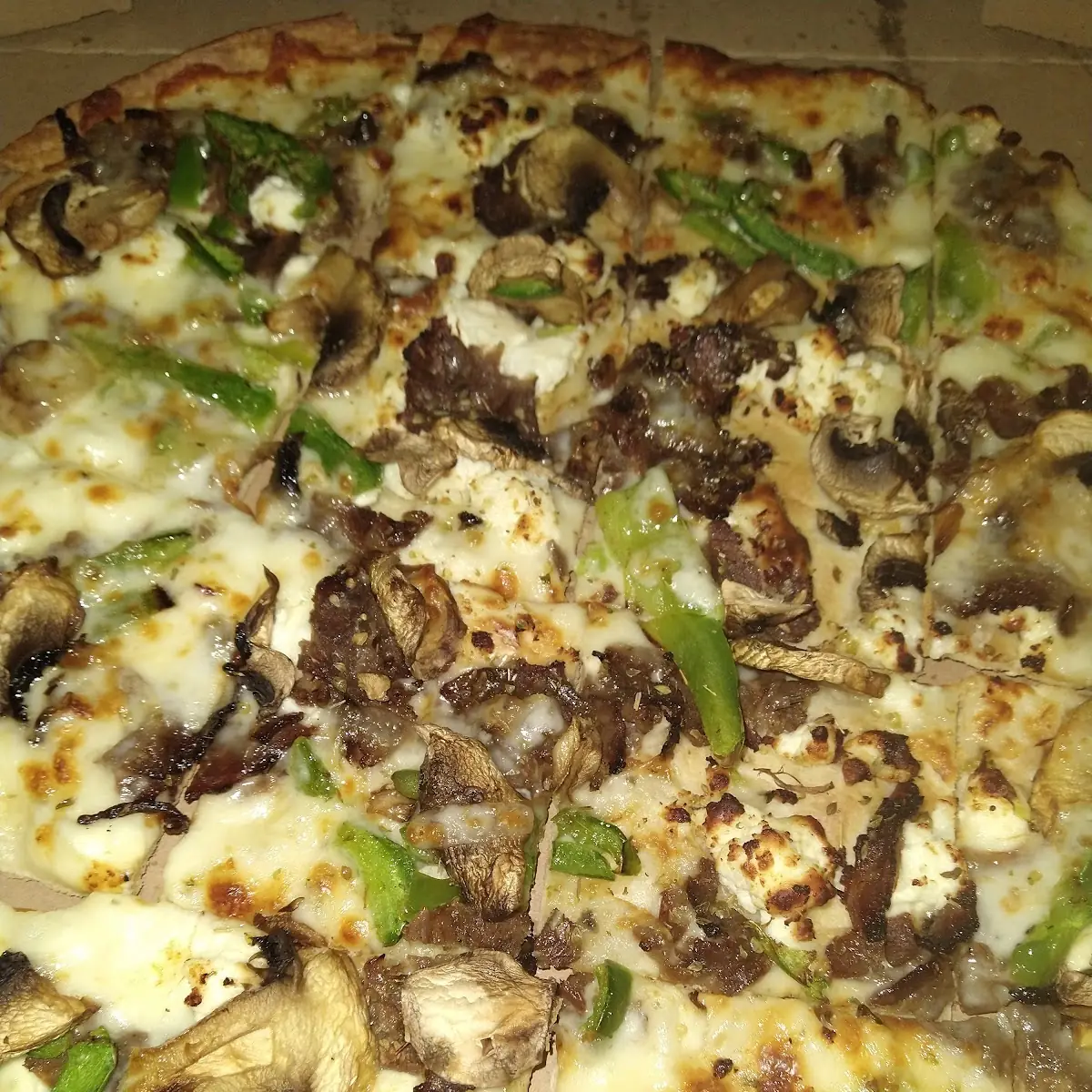 Philly Cheese Steak Pizza Cracker Thin Crust