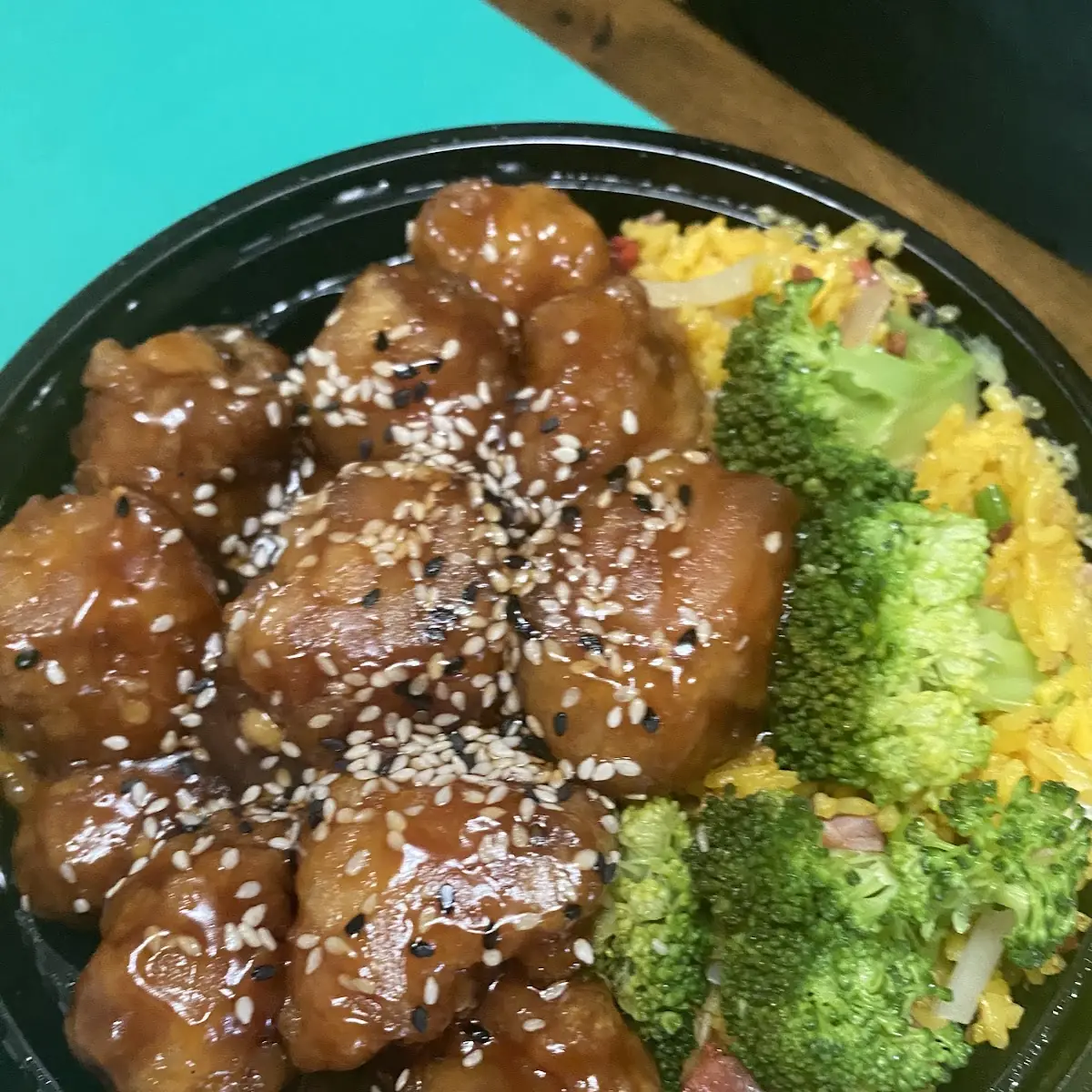 Sesame Chicken with Fried Rice