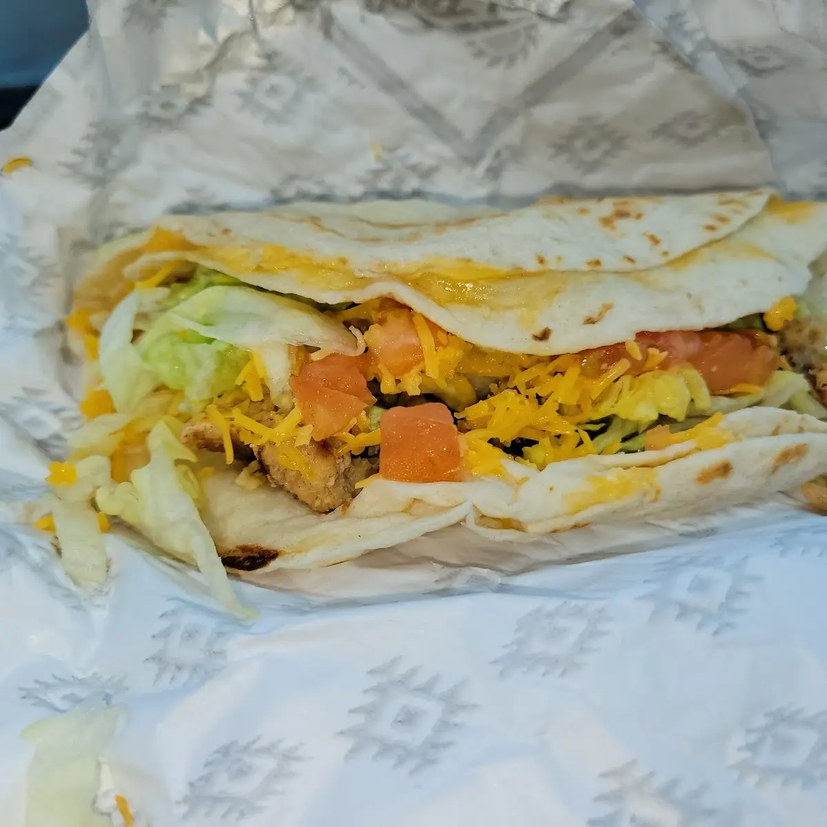 A Stuffed Grill Chicken Quesadilla