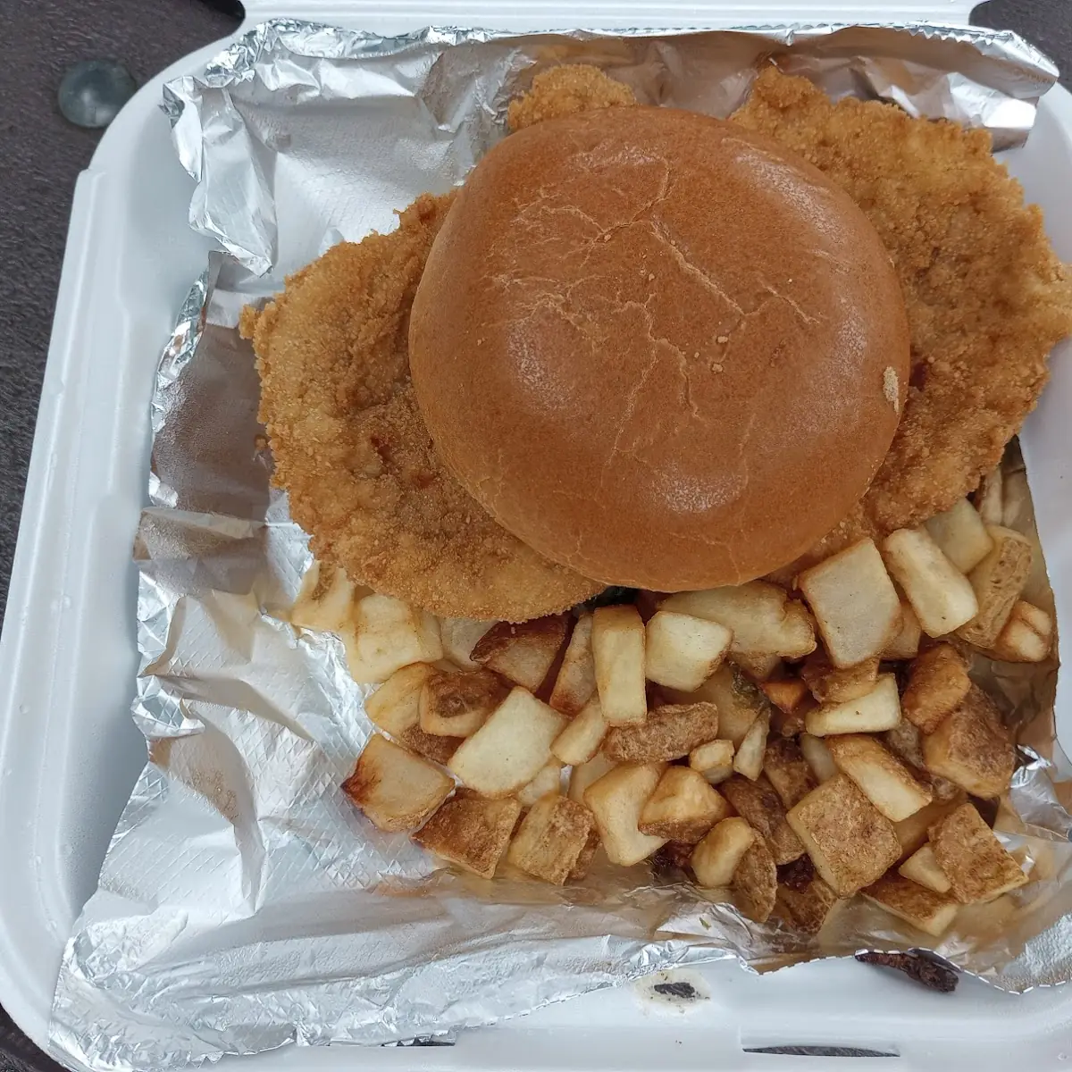 Breaded Pork Tenderloin with Home Fries