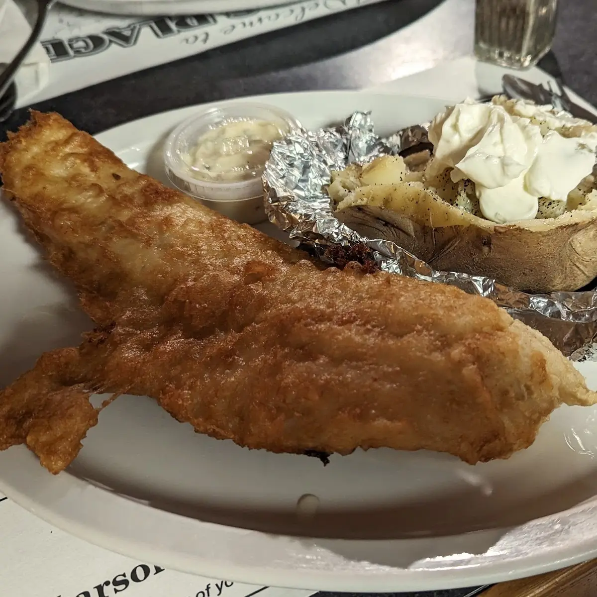 Walleye and Baked Potato