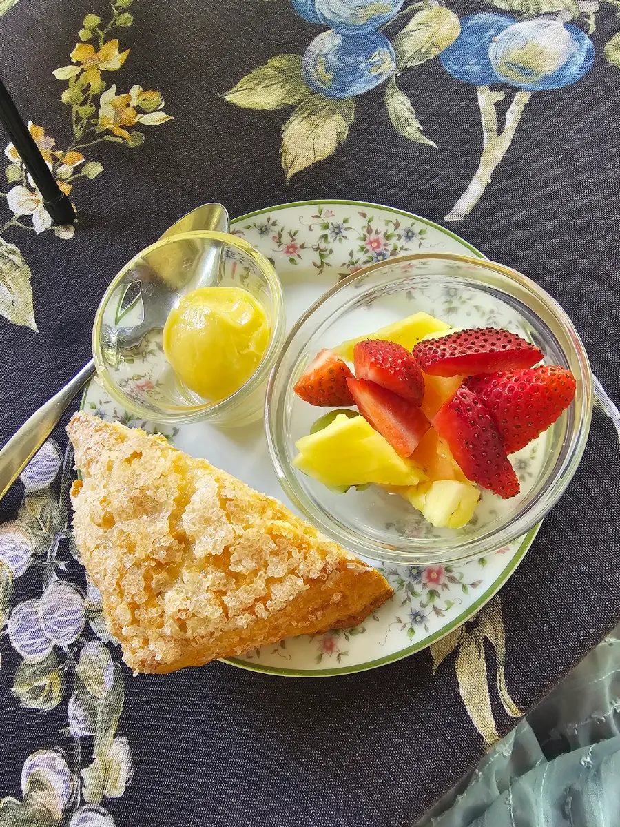 Or Fruit Cup with a Mini Scone