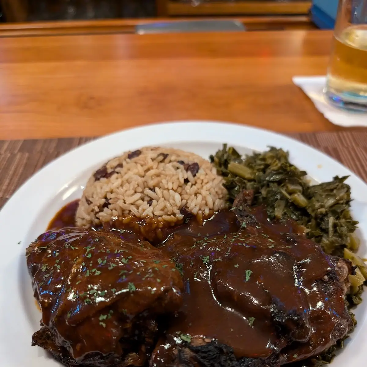 Jerk Chicken Rice & Beans Greens