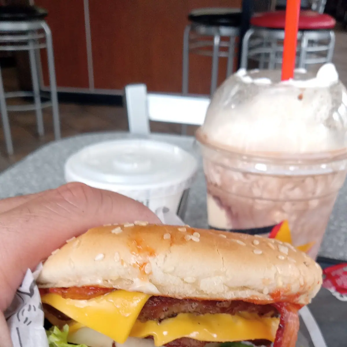 Super Star with Bacon and Cheese Burger