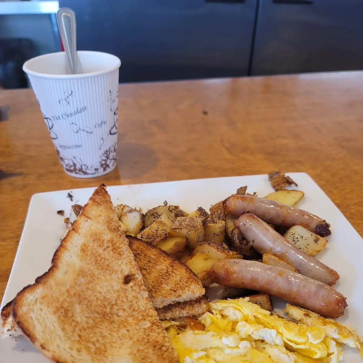 Eggs Sausage and Home Fries