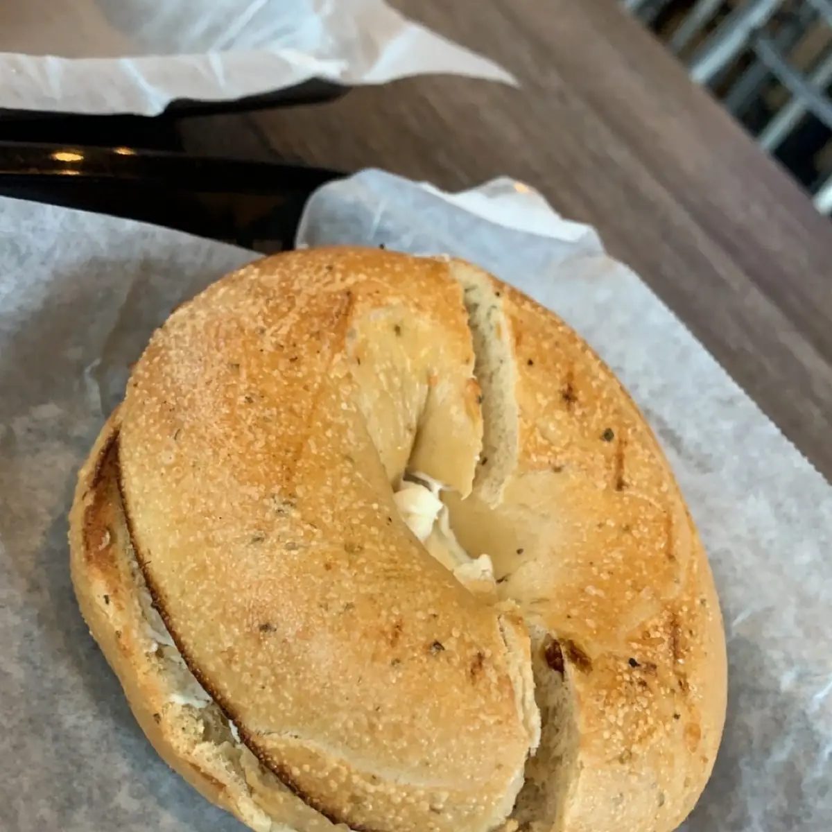 Toasted Bagel with Cream Cheese