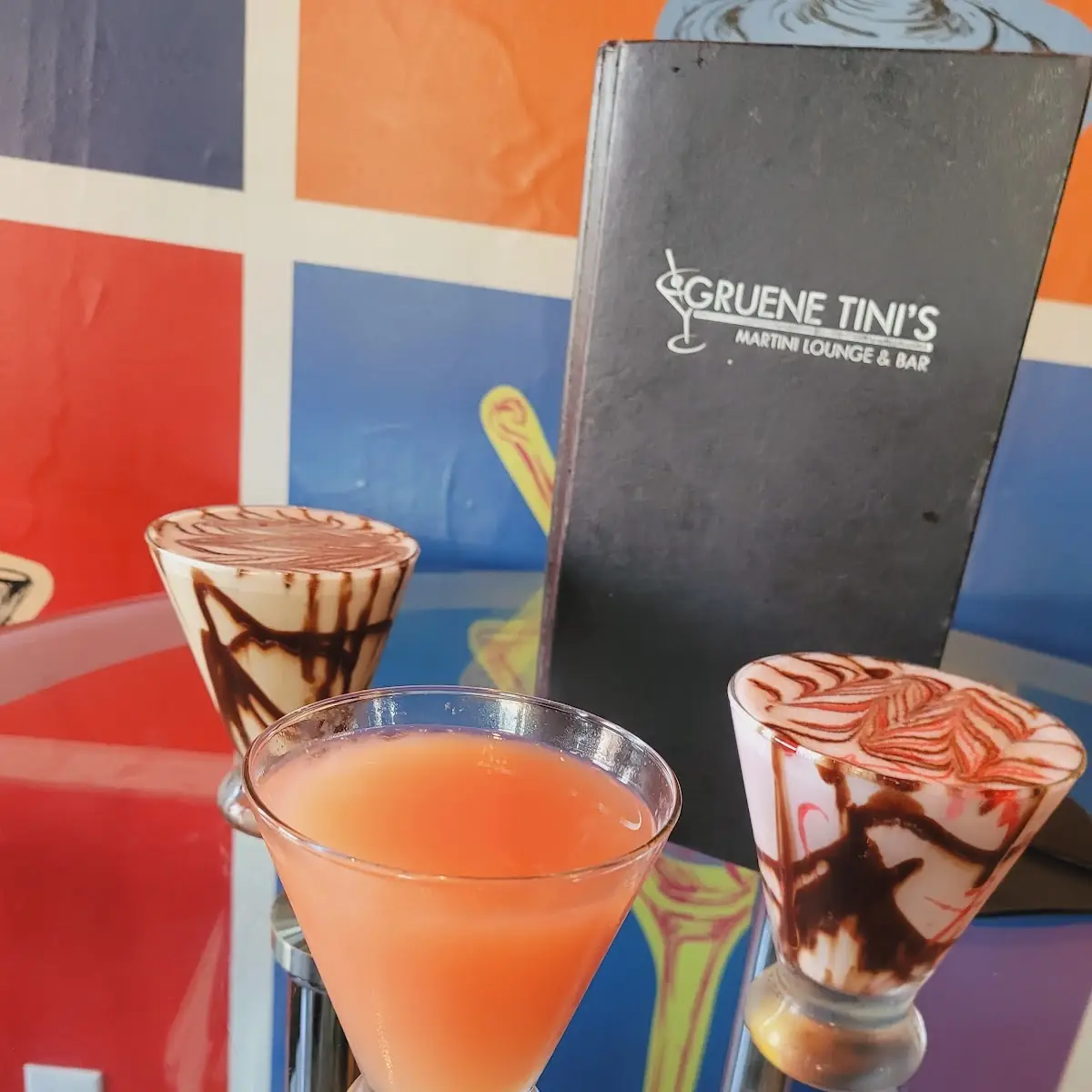 Chocolate Tini Grapefruit Tini and White Chocolate Raspberry Tini