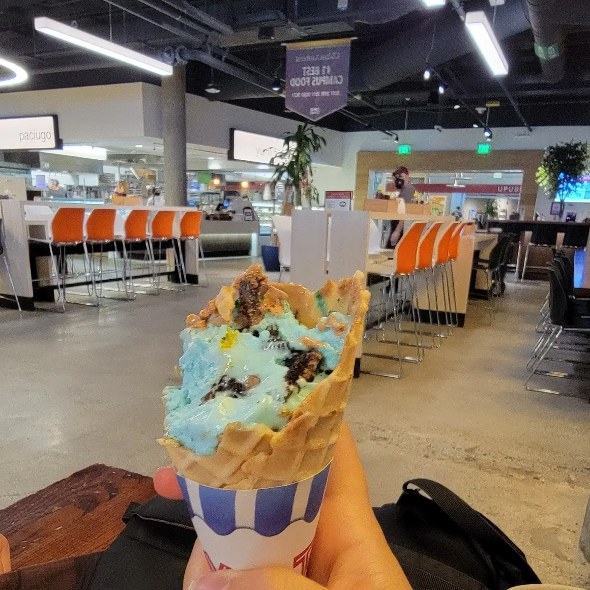 3 Scoops of Gelato in Waffle Cone