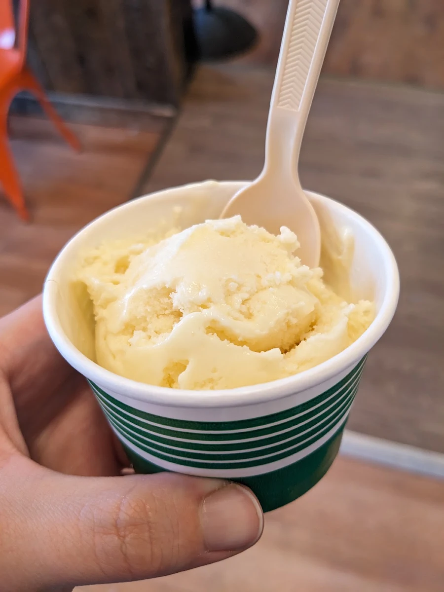 Mini Scoop of Lemon Chevre Ice Cream