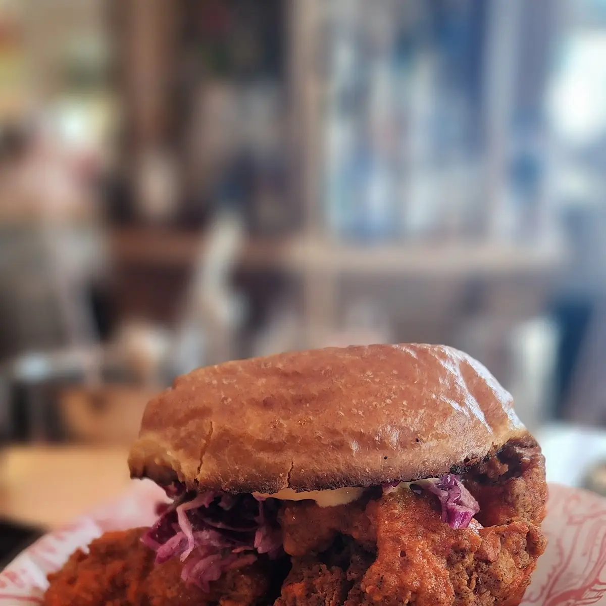 Fried Chicken Sandwich Made Spicy