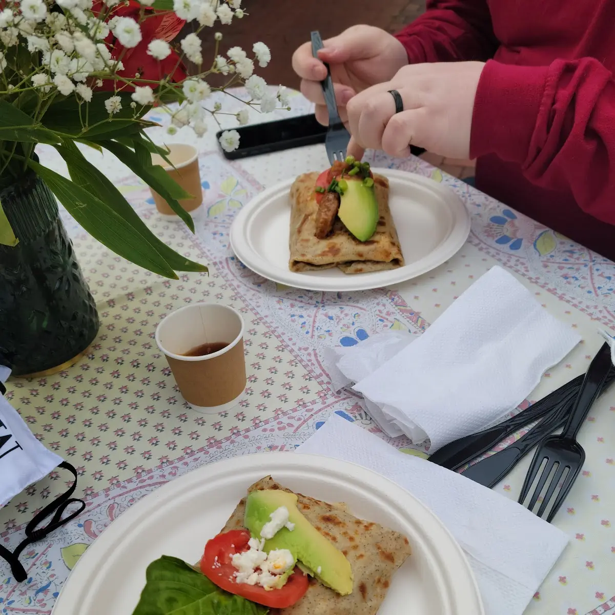 Tomato Basil & Mozzarella Crepe