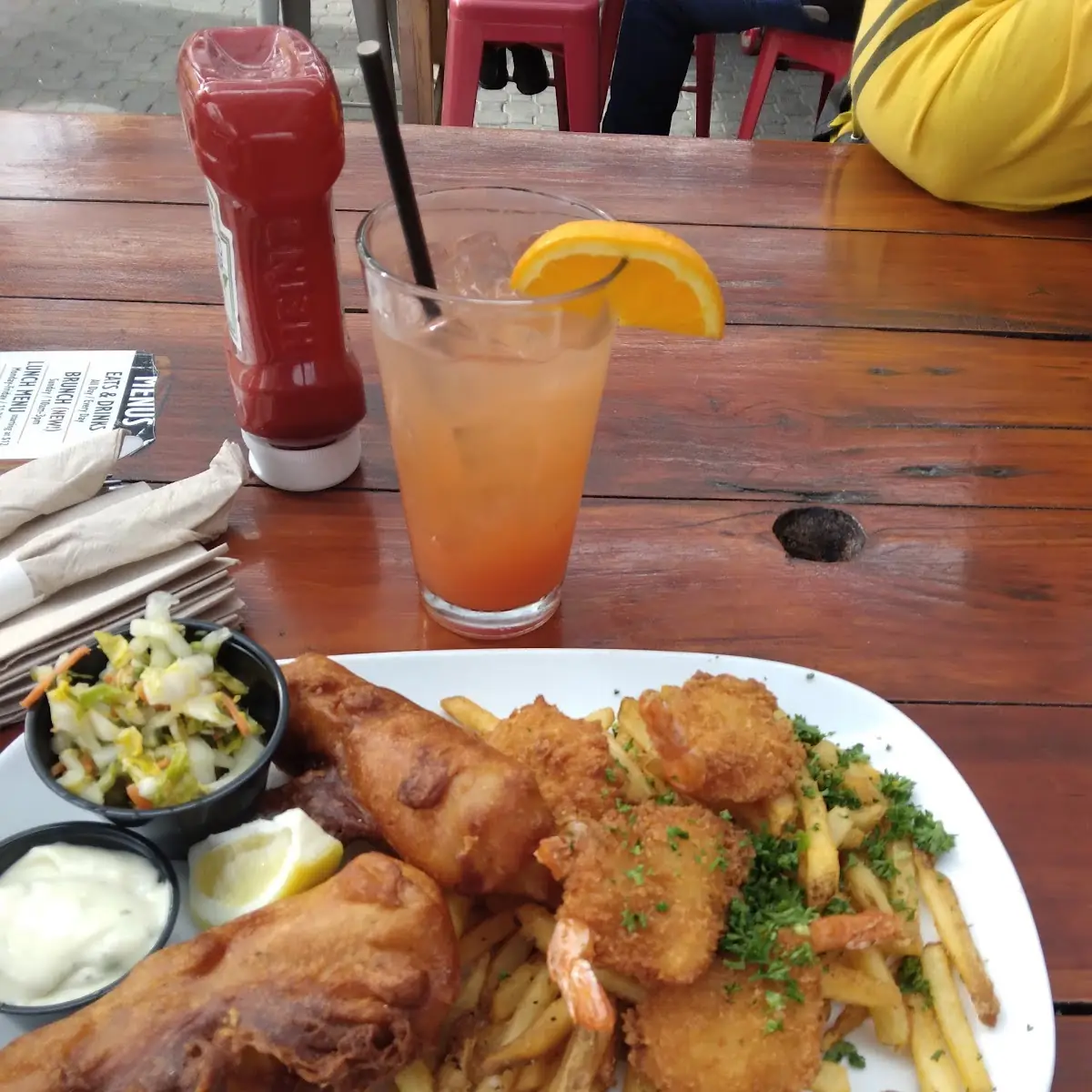 Fish & Chips with Prawns