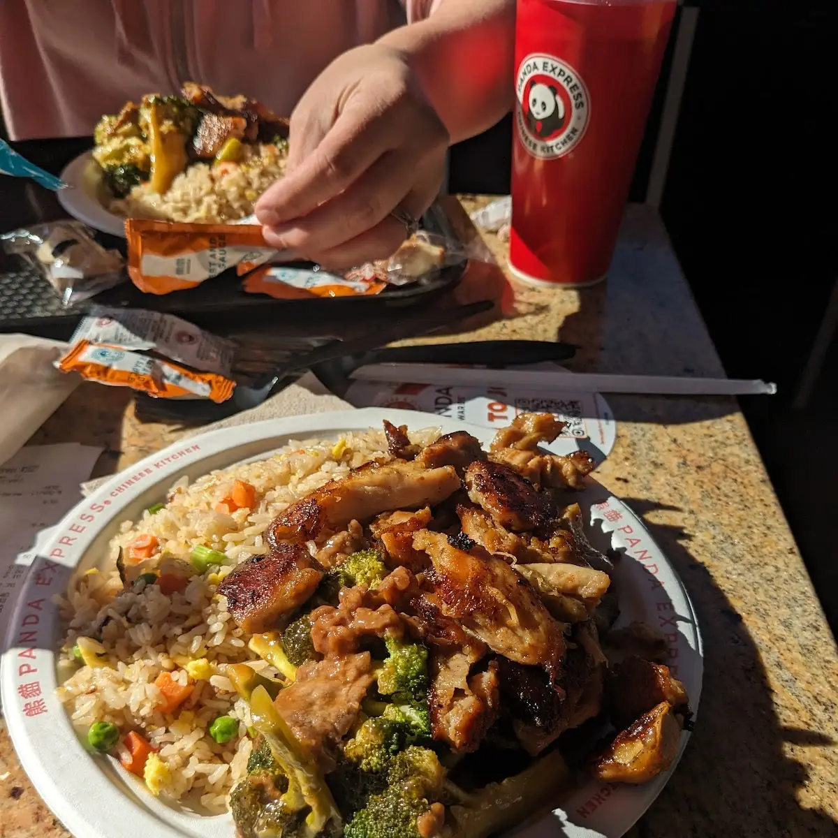 Teriyaki Chicken with Beef Broccoli