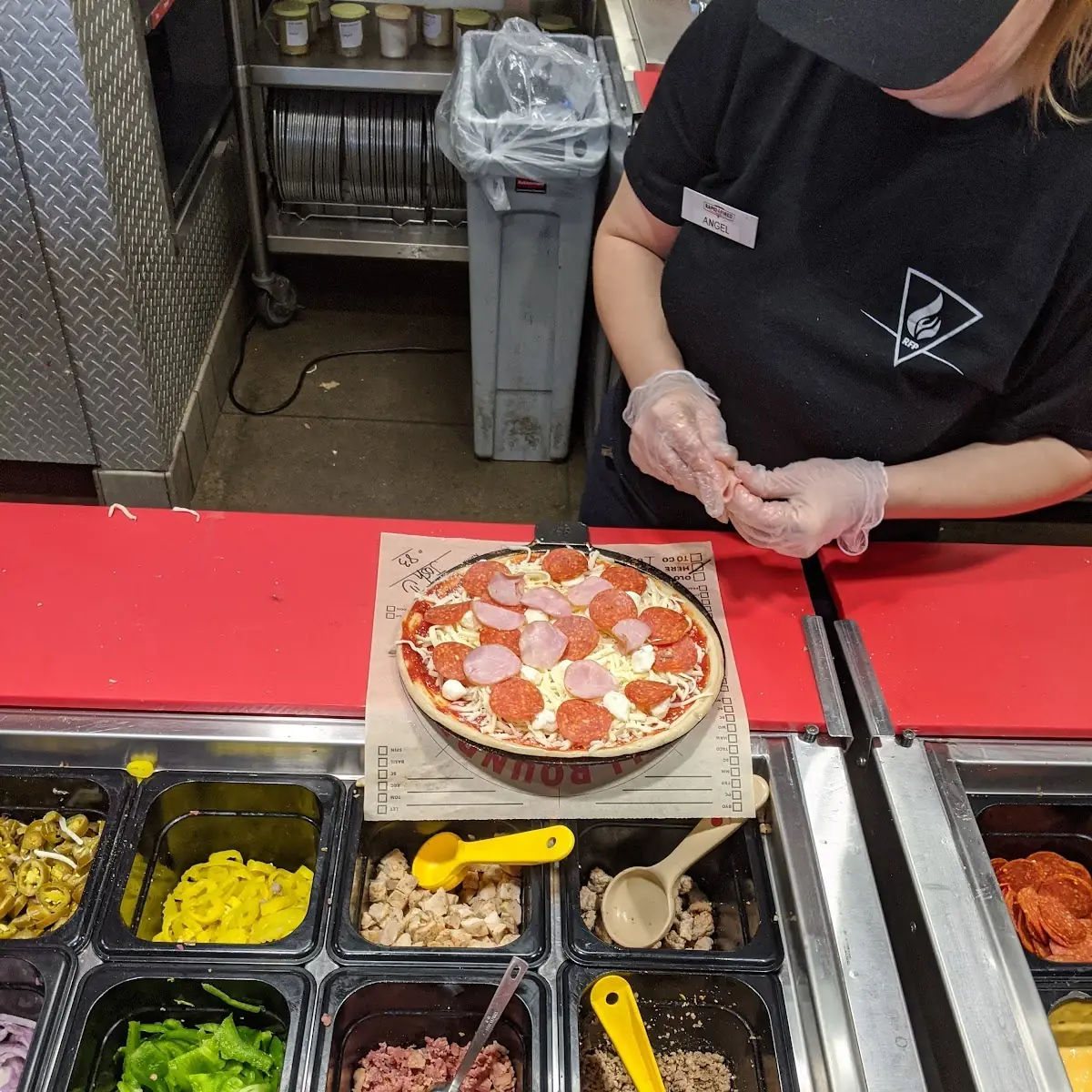 Sweet and Spicy Ham and Pepperoni Pizza