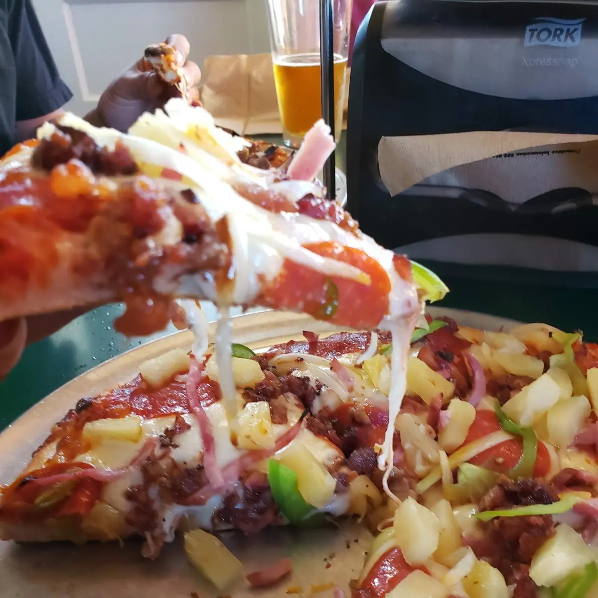 Combination Pizza with Pineapple