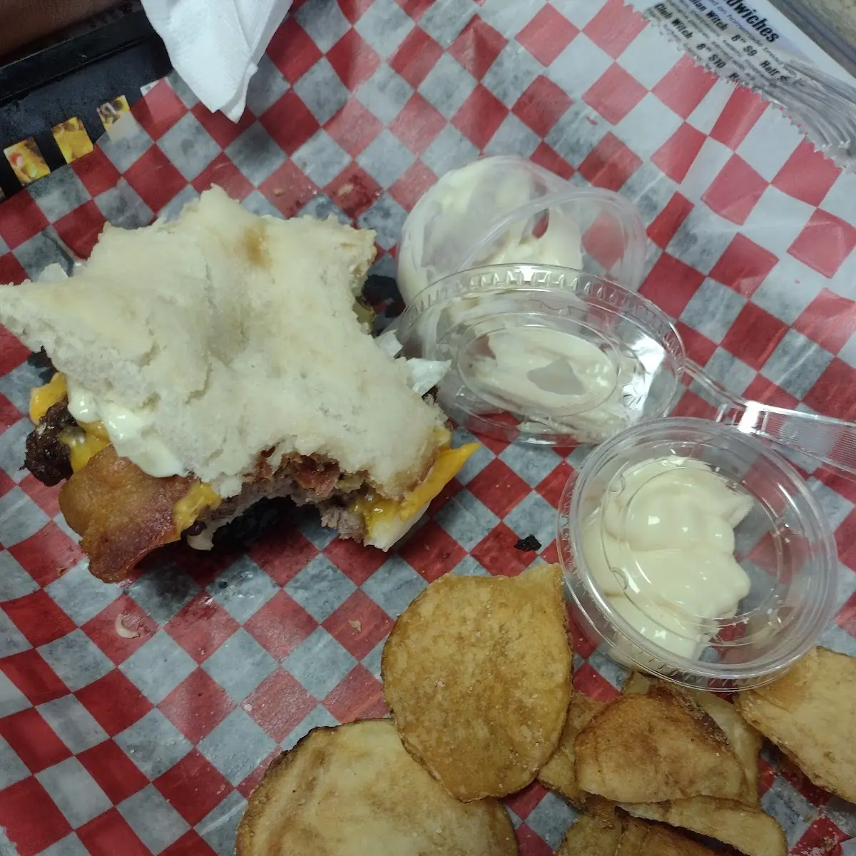 Bacon Burger on Chabata Bread