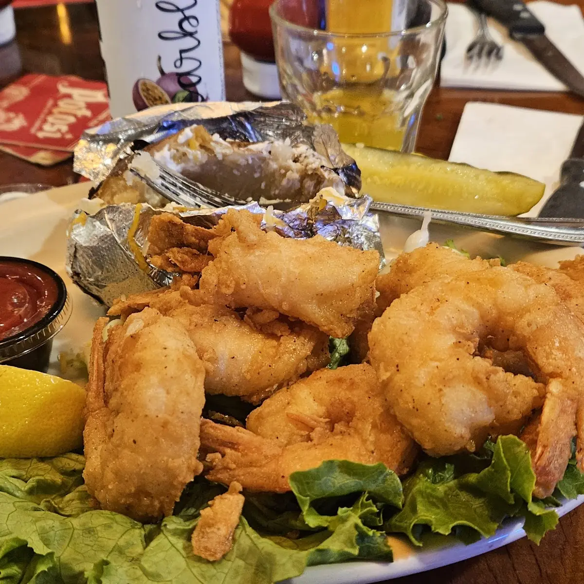 Prime Rib & 4 Jumbo Breaded Shrimp