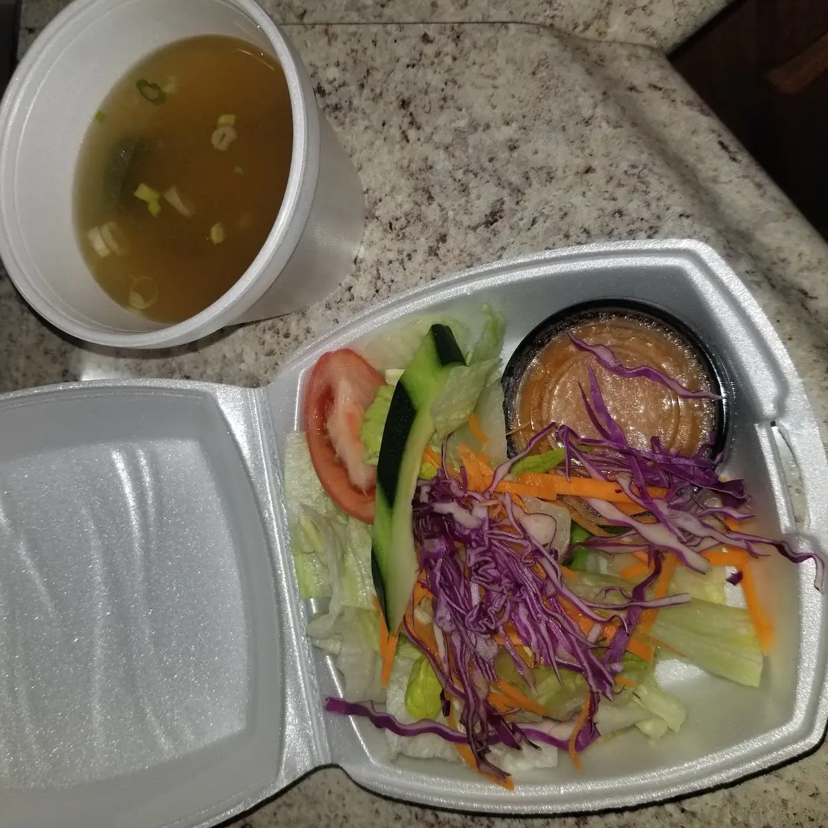 Miso Soup and Salad