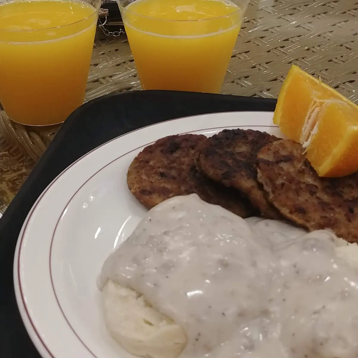 Scrambled Eggs Sausage Gravy Hash Browns