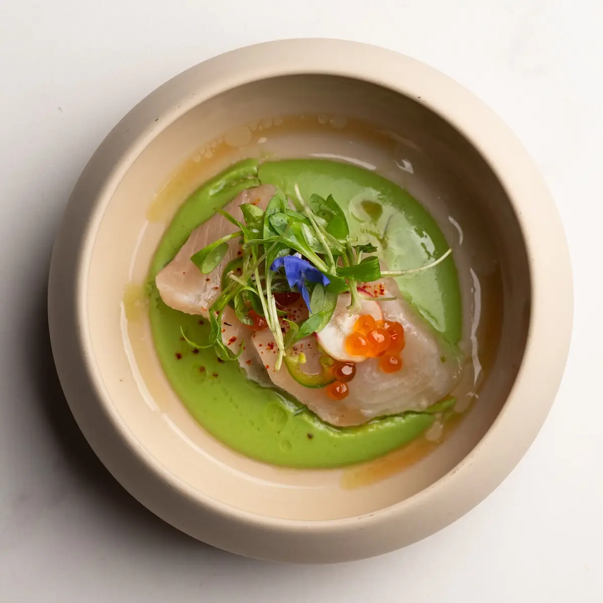Hamachi Crudo White Ponzu Ginger