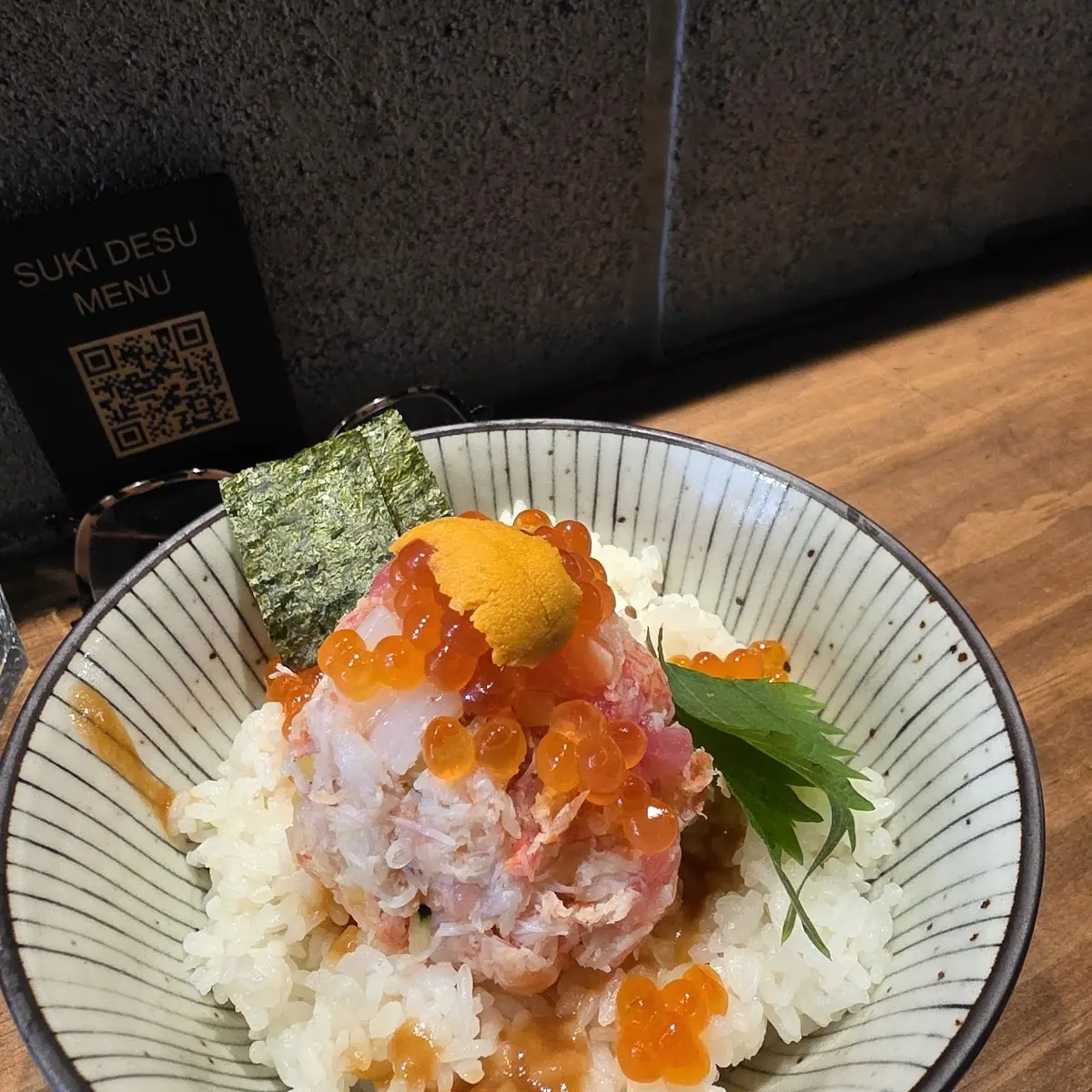 Seafood Donburi with Salmon Roe