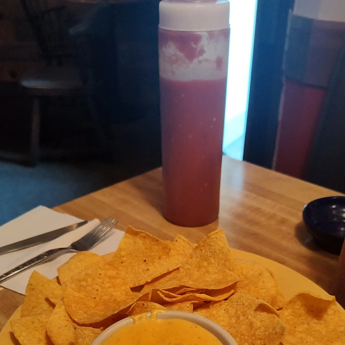 Queso Dip and Tortilla Chips