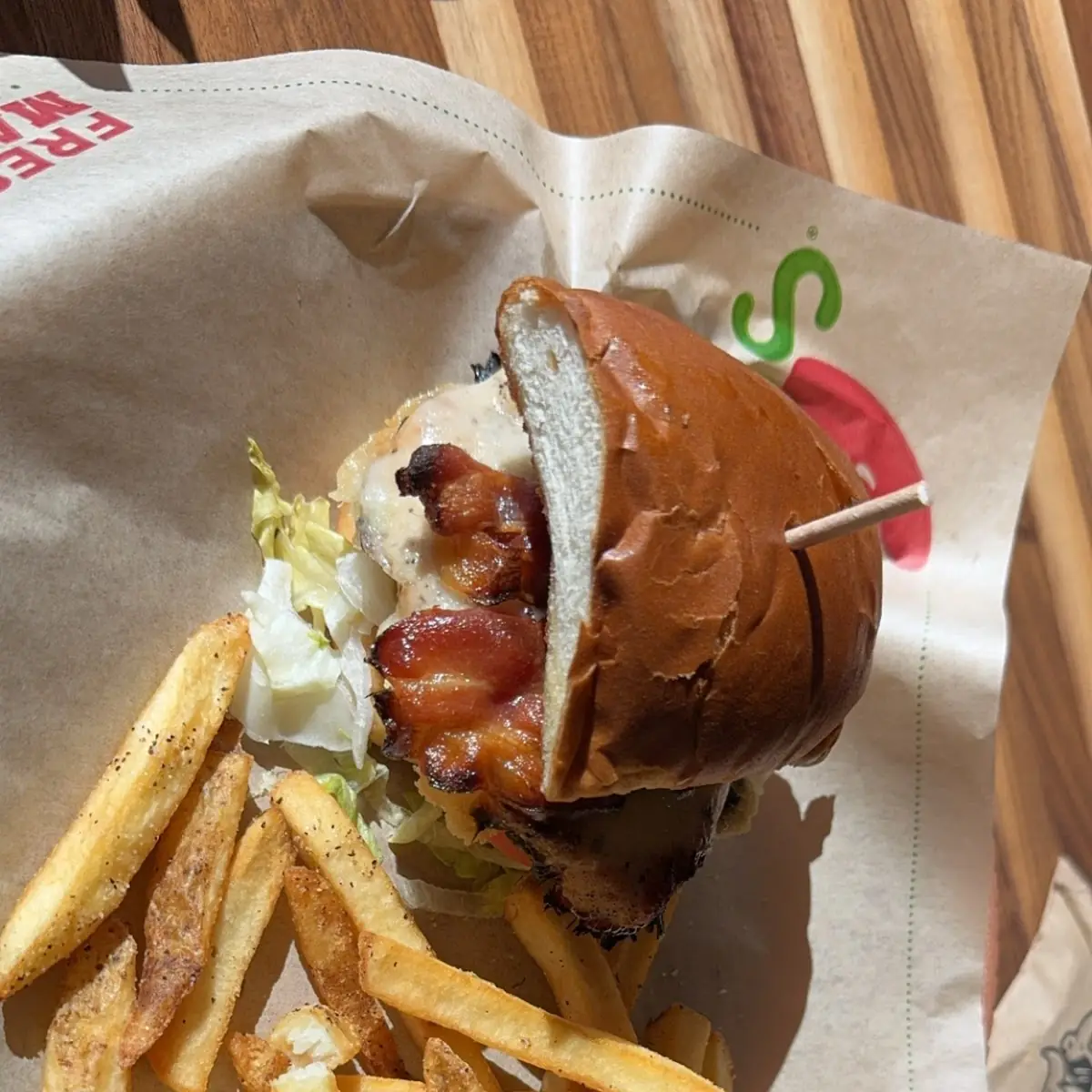 Chicken Bacon Avocado Burger