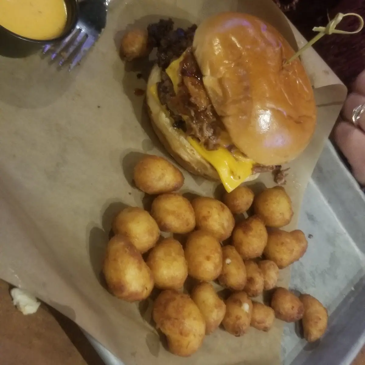 Cheese Curd Bacon Burger