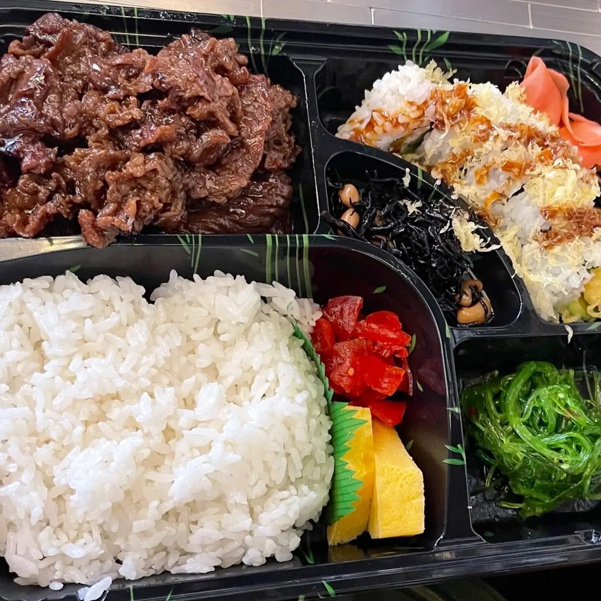 Beef or Salmon Bento