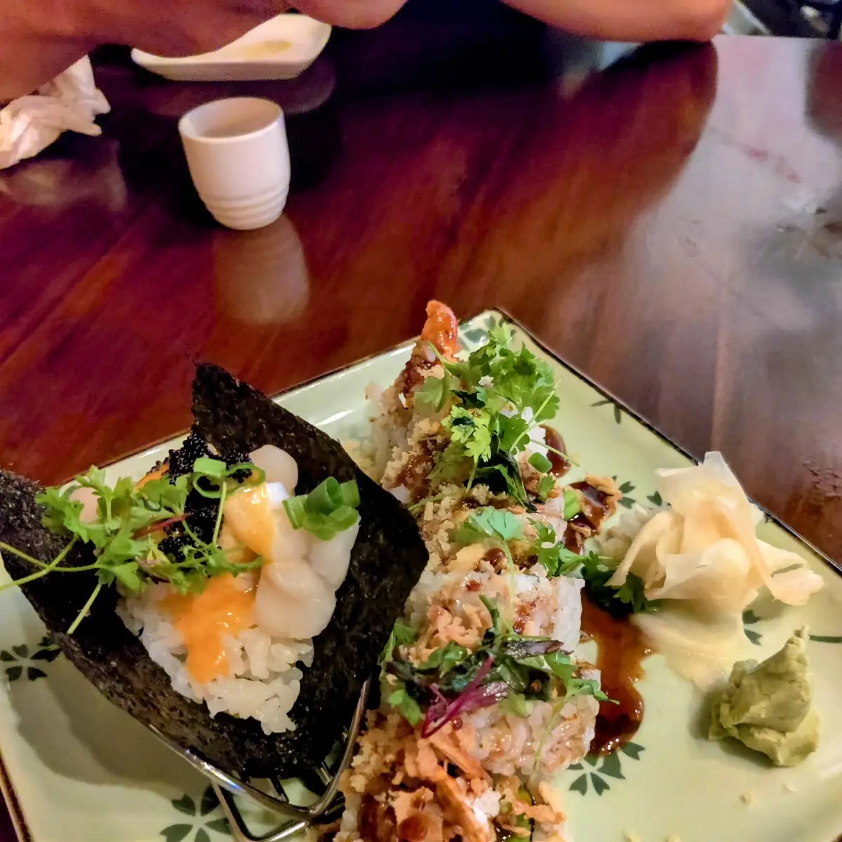 Spider Roll and Scallop Hand Roll