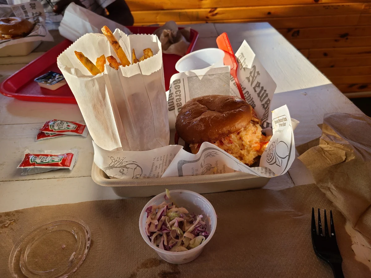Lobster Burger and Fries