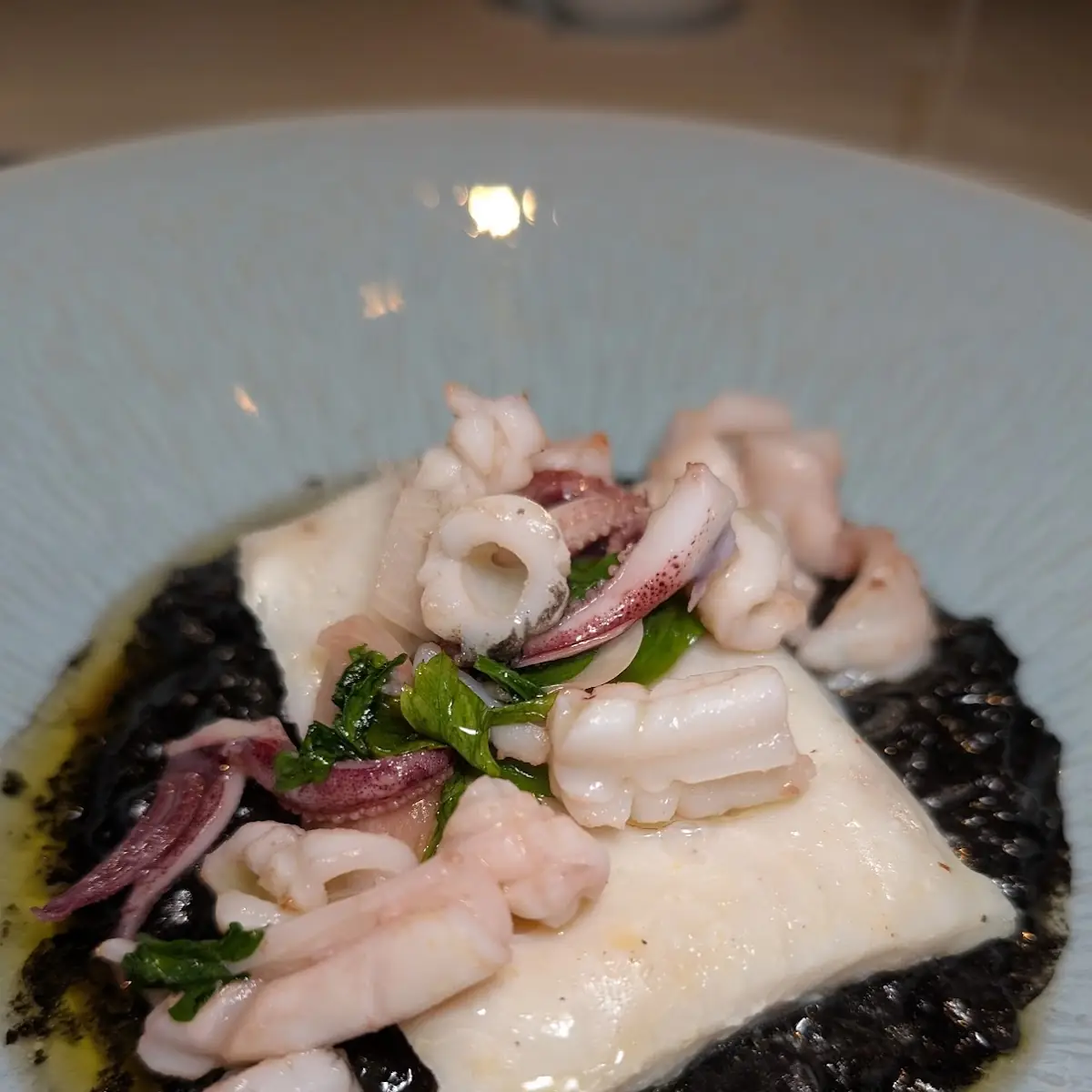 Squid with Black Ink Risotto