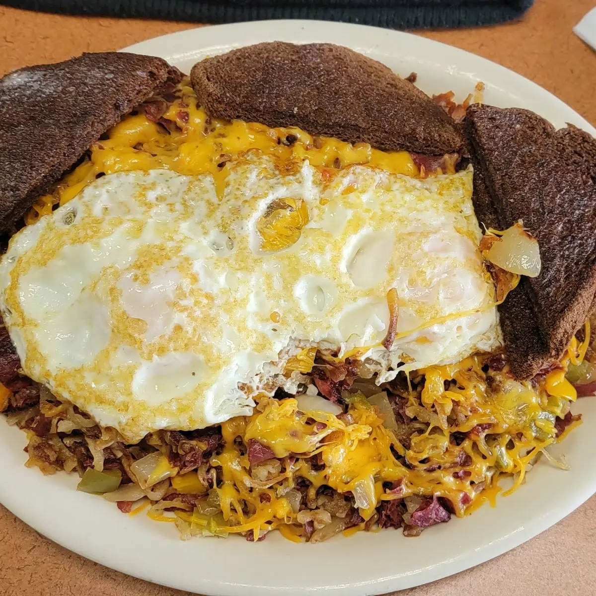 Shredded Steak & Eggs Toast & Jelly