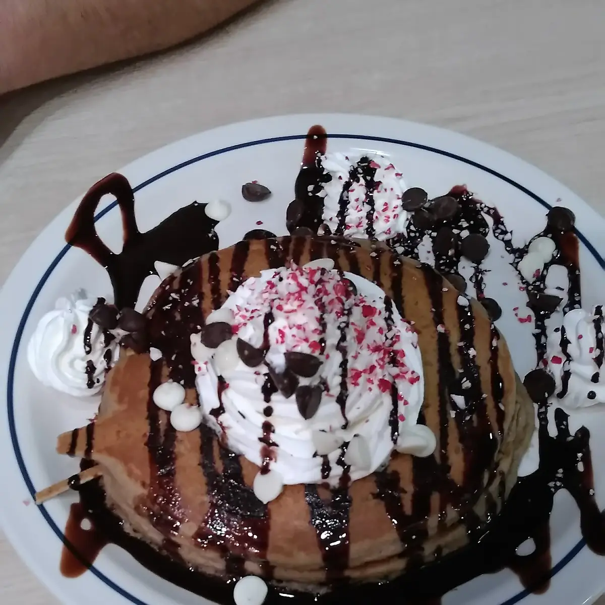 Double Chocolate Holiday Pancakes