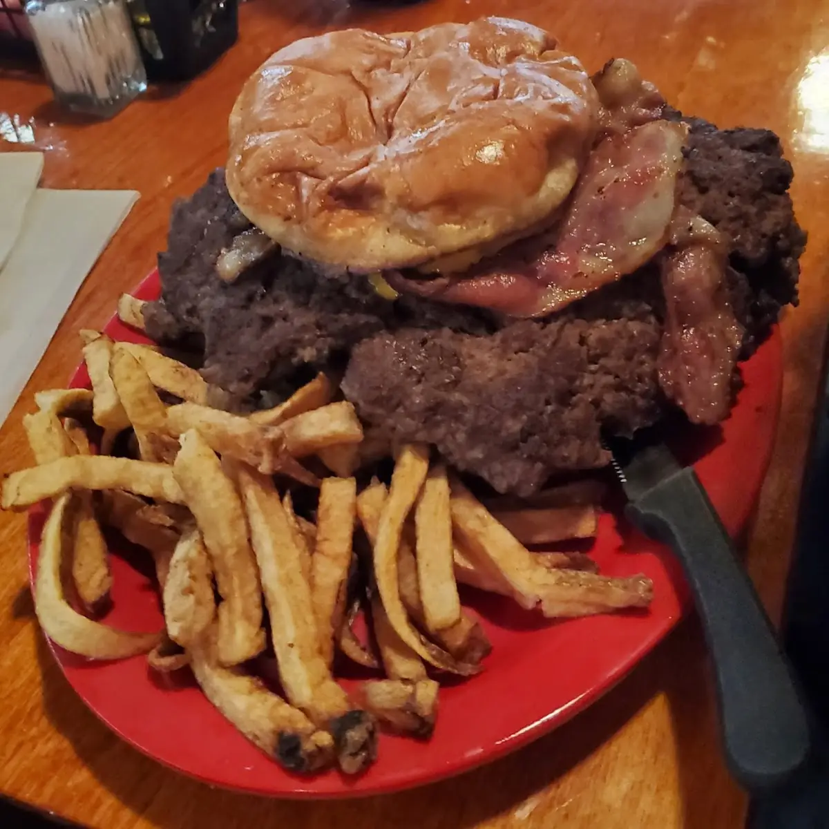 Double Cheeseburger with Bacon