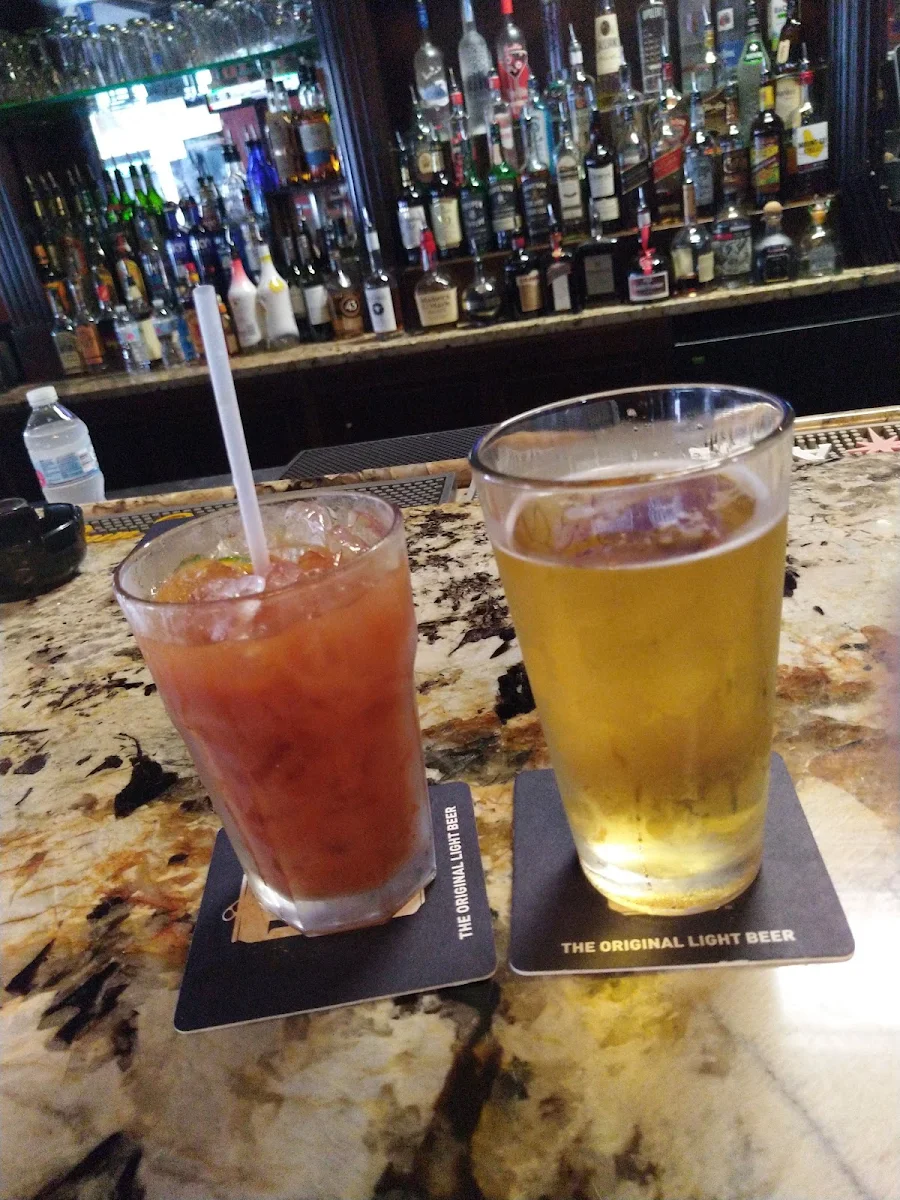 Bloody Mary and Budweiser