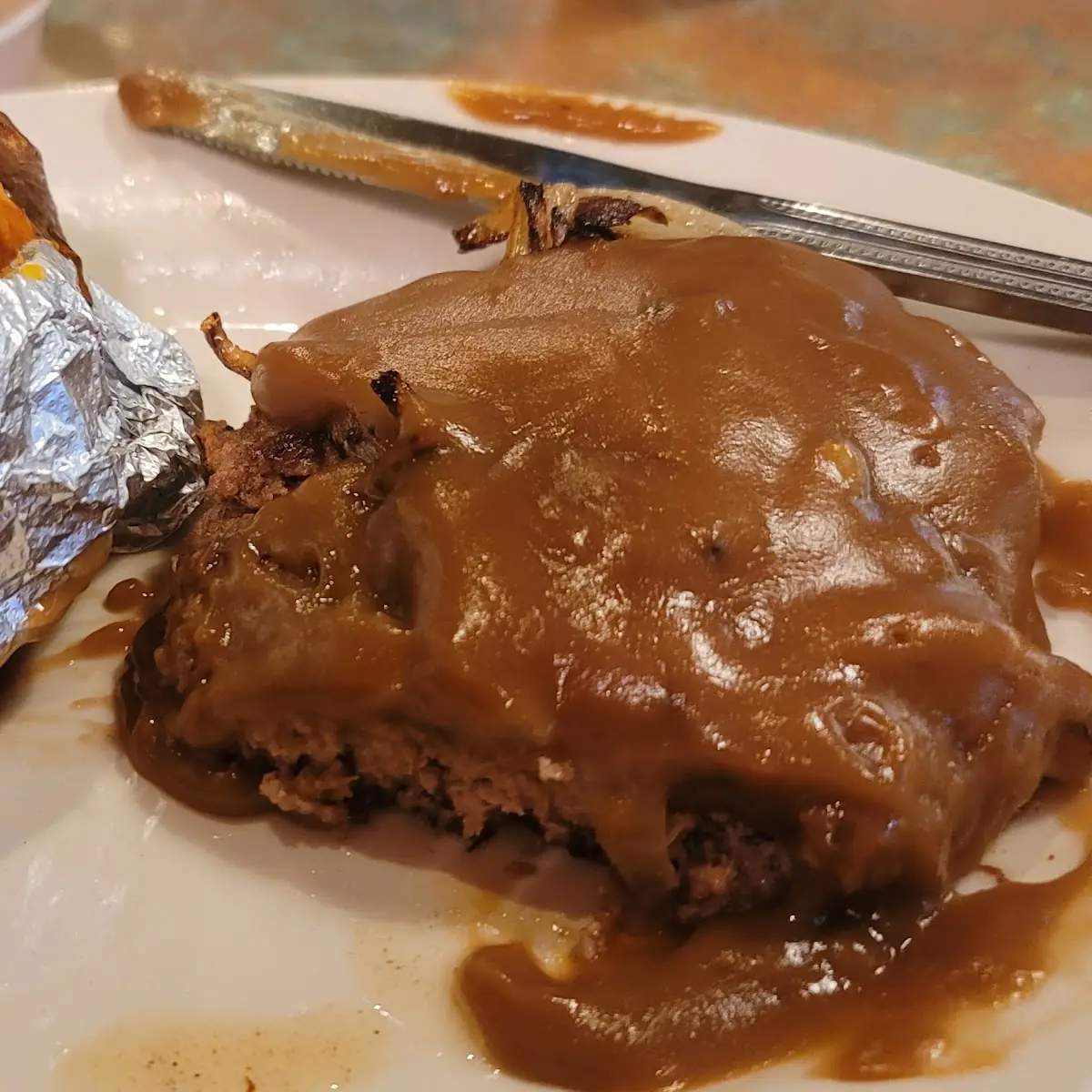 Chopped Steak with Sweet Potato & Tossed Salad
