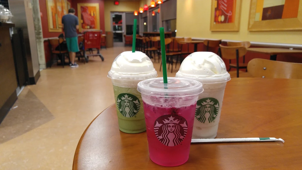 Mango Dragonfruit Macha Green Tea Crème and Horchata Almondmilk