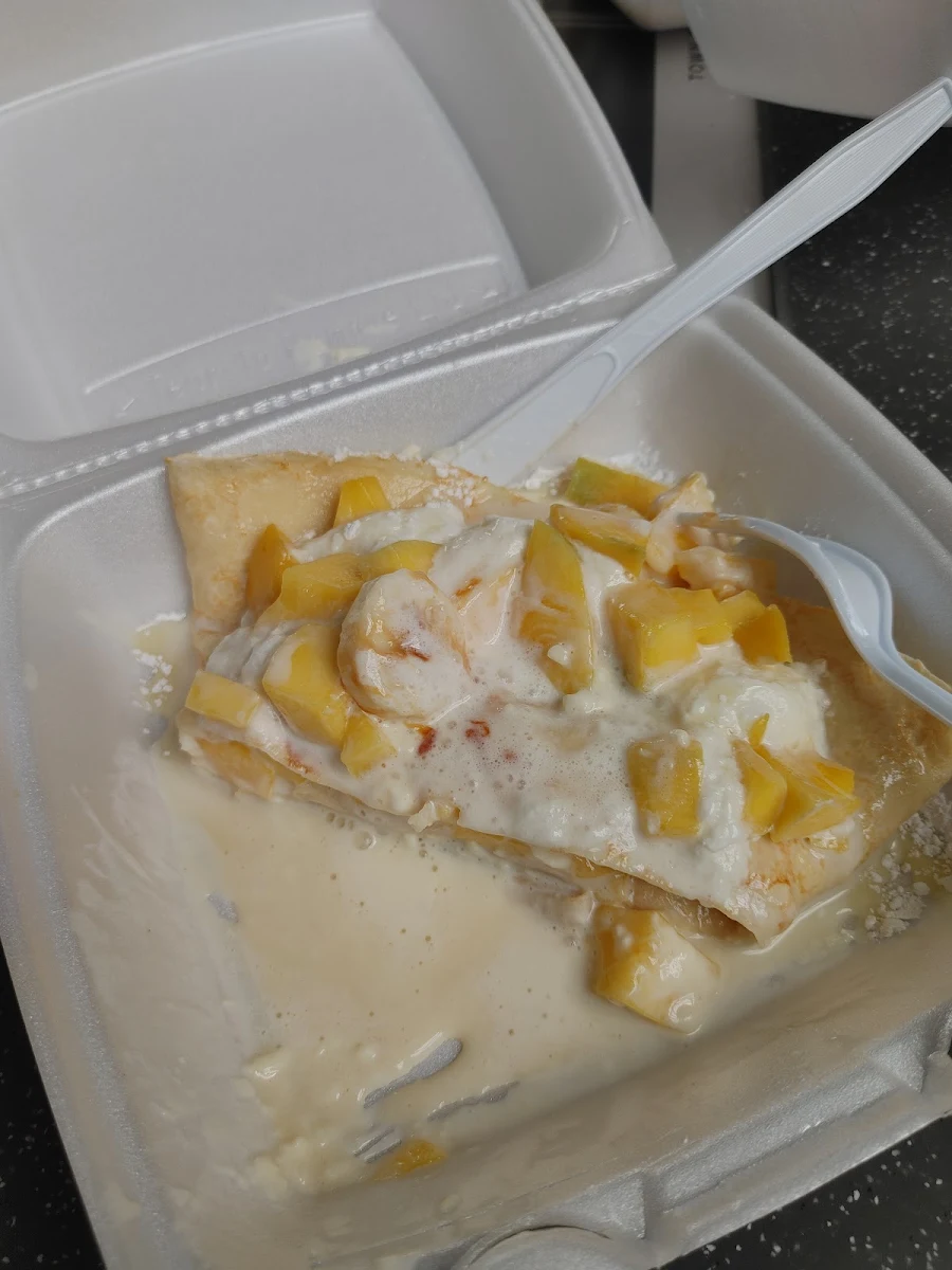 Mango Cream Cheese Crepes