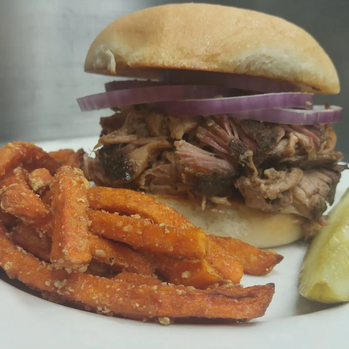 Smoked Pulled Pork Sandwich Special