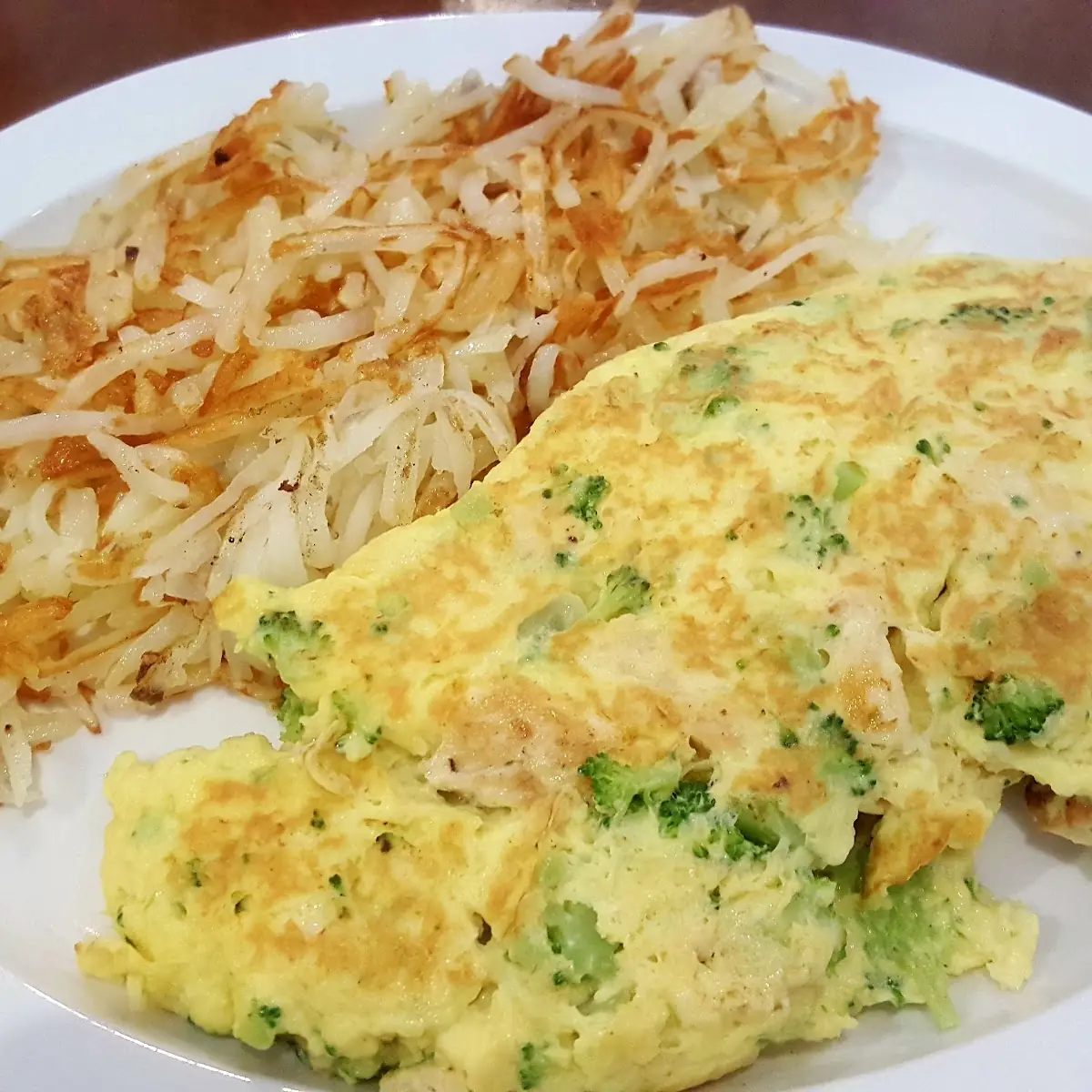 Chicken Broccoli Feta Omelette