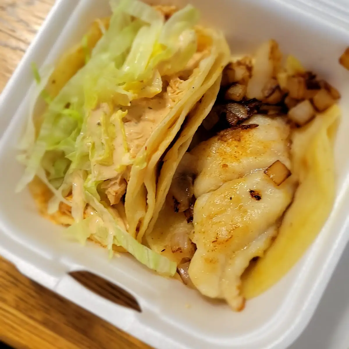 Fish and Chicken Taco