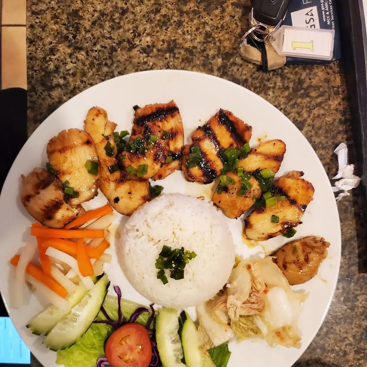 Grilled Chicken Steamed Rice
