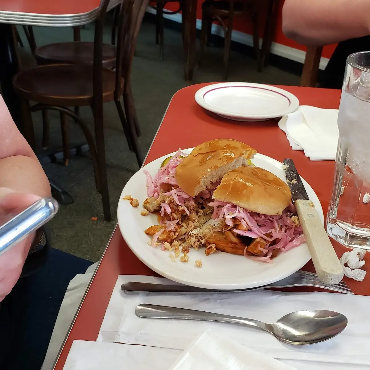 Pulled Pork Sandwich and Pickled Cabbage