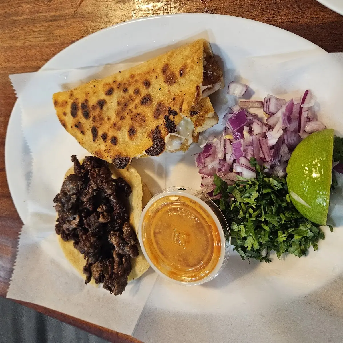 Quesabirria and Carne Asada Taco